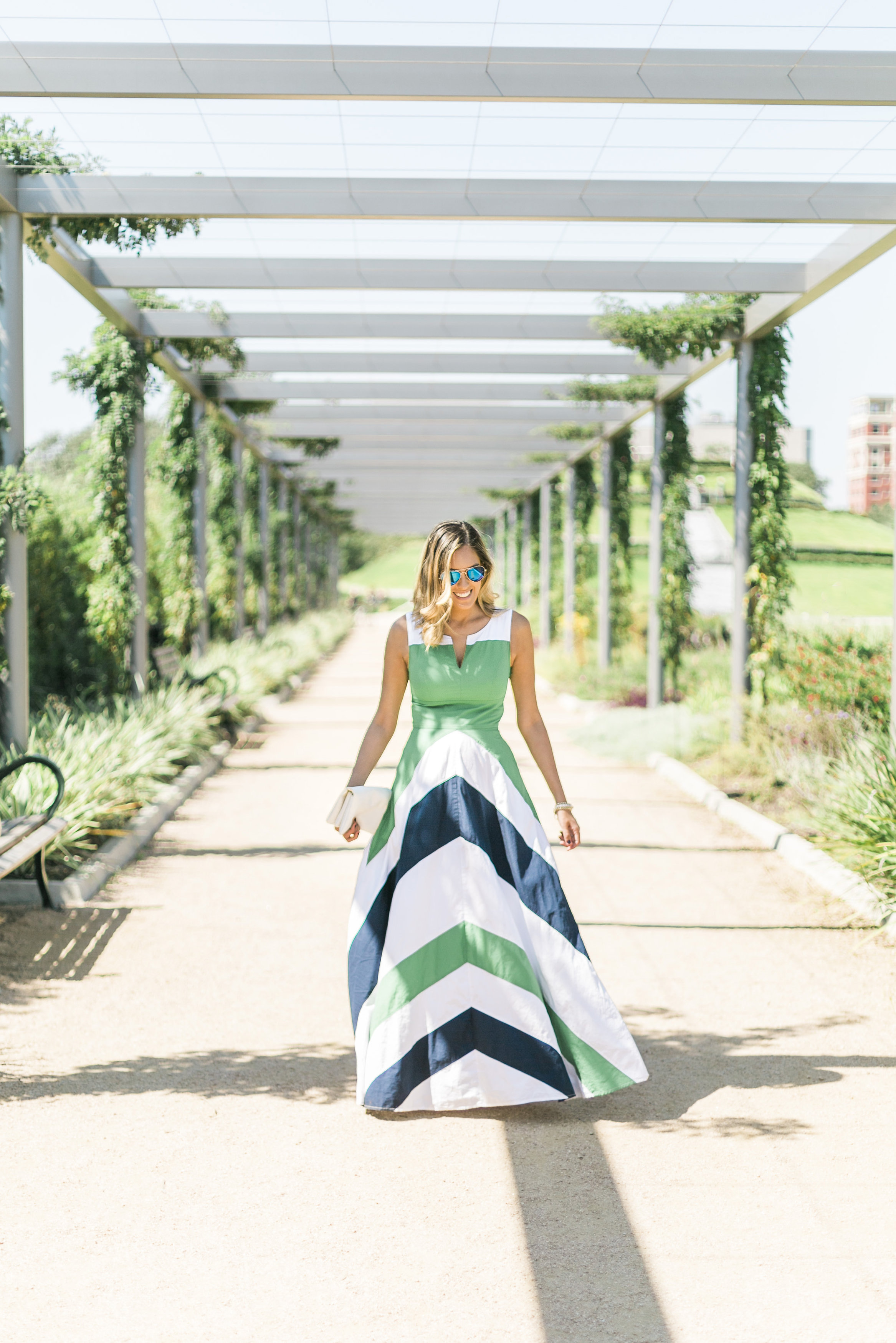 Chevron Cascade Dress