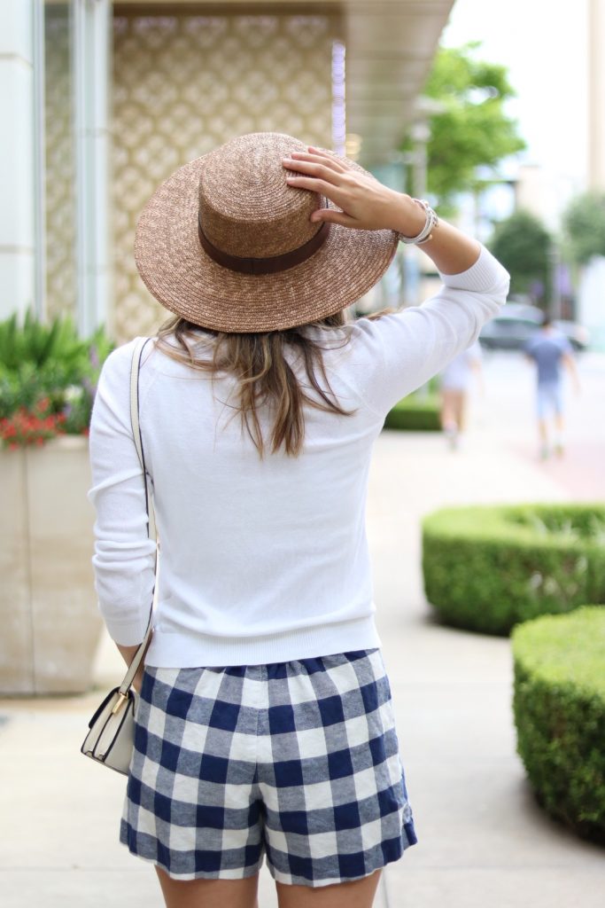 how to wear gingham shorts, why I love gingham shorts