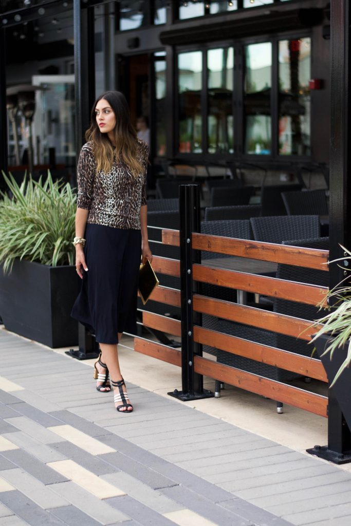 style the girl black culottes