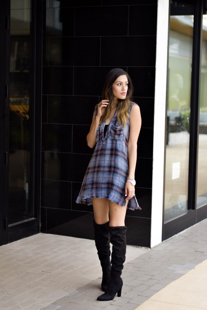 style-the-girl-flannel-tshirt-dress