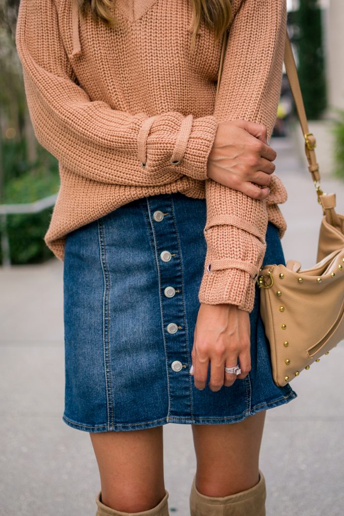 style the girl lace up sweater