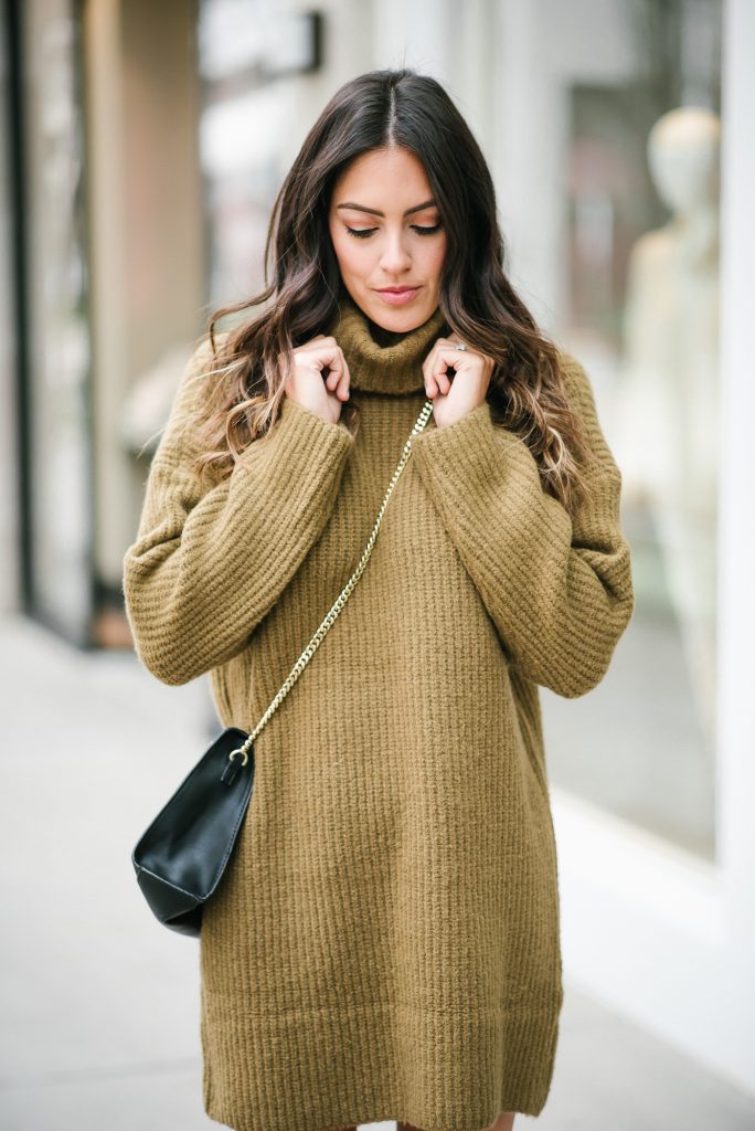 Style The Girl Olive Sweater Dres