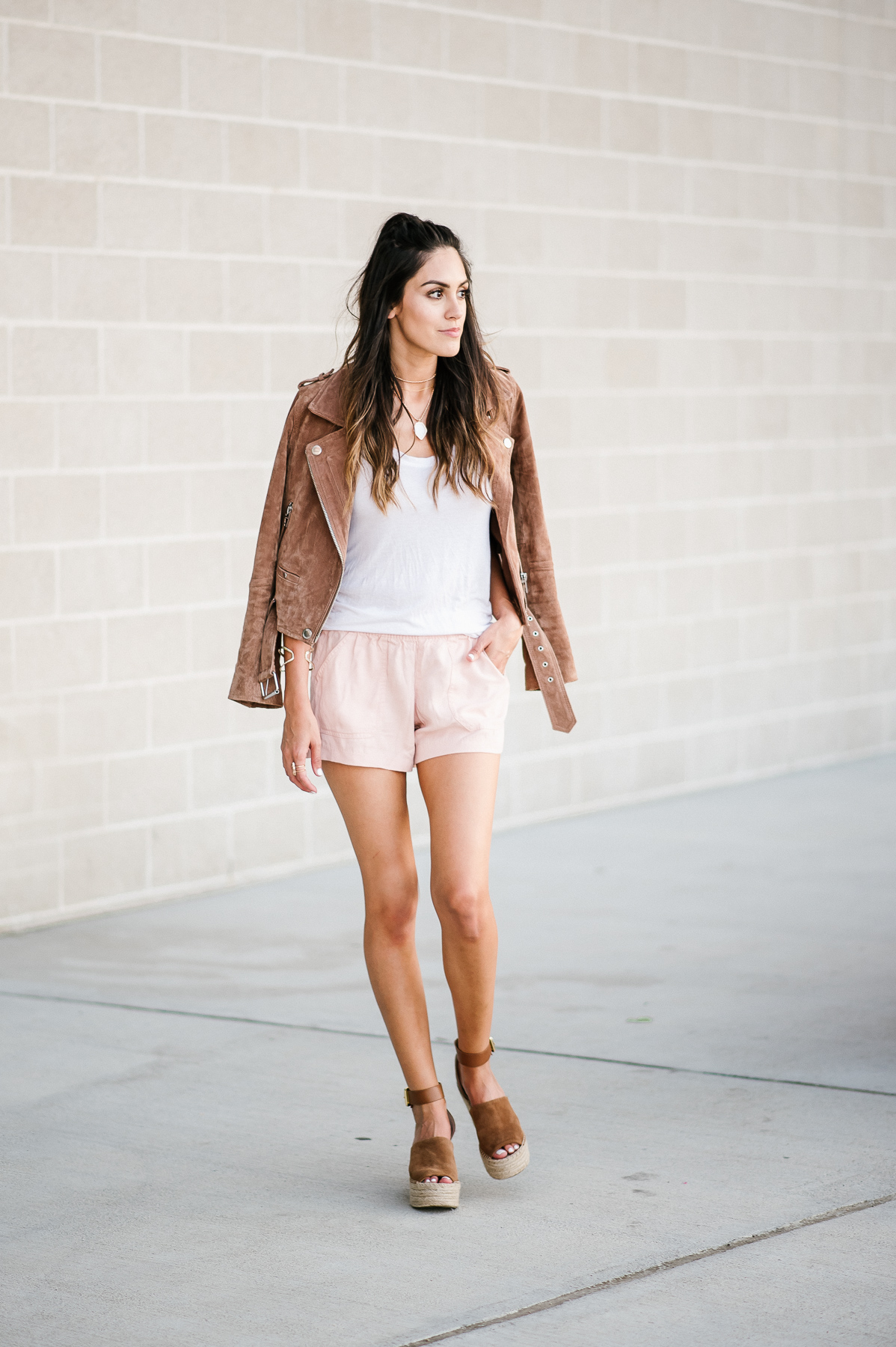 Blush Pink Shorts STYLETHEGIRL