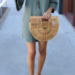 Style The Girl Green Suede Bell Sleeve Dress