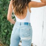 Style The Girl Ripped Mom Jean Look