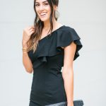 Style The Girl Black One Shoulder Date Night Dress
