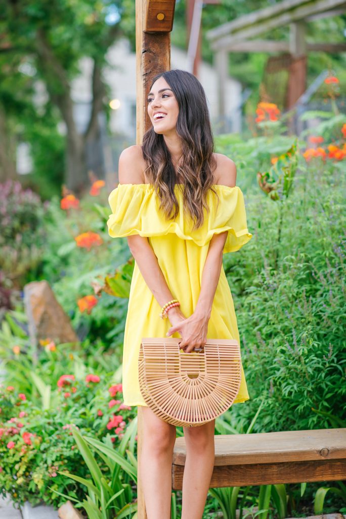 Style The Girl Yellow Off The Shoulder Dress