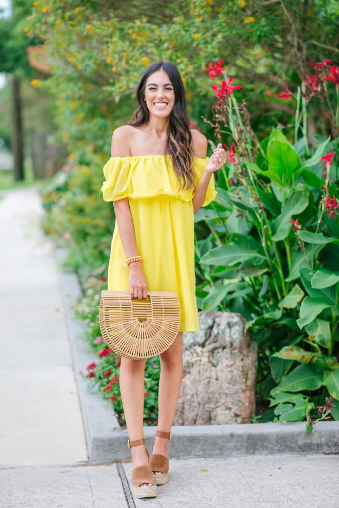 Style The Girl Yellow Off The Shoulder Dress