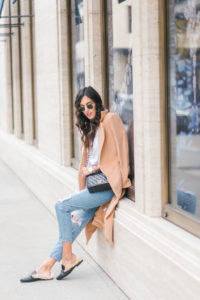 Style The Girl Mom Jeans and Camel Jacket Casual Style