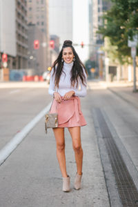 Style The Girl Wrap Suede Mini Skirt