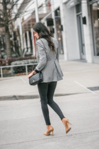 Style The Girl Checkered Blazer Look