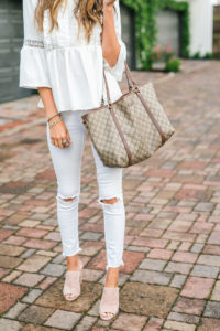 Style The Girl All White with Pops of Pink Spring Look