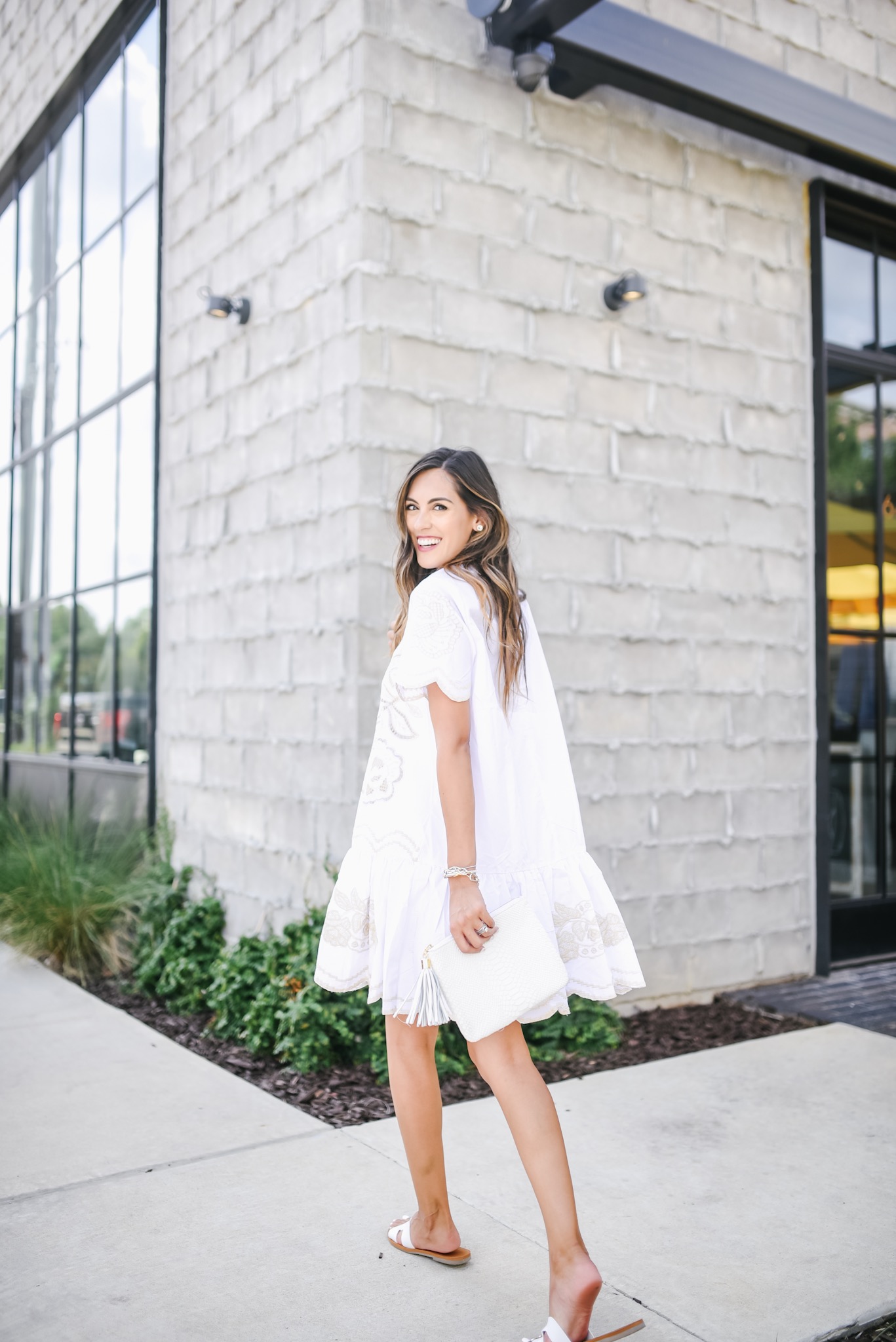 Quality White Embroidered Dress