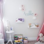 Toddler Girl Pink and Mint Floral Bedroom