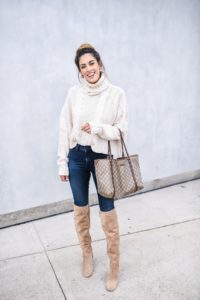 Goodnight Macaroon Braided Knit Cropped Turtleneck Sweater Fall Style