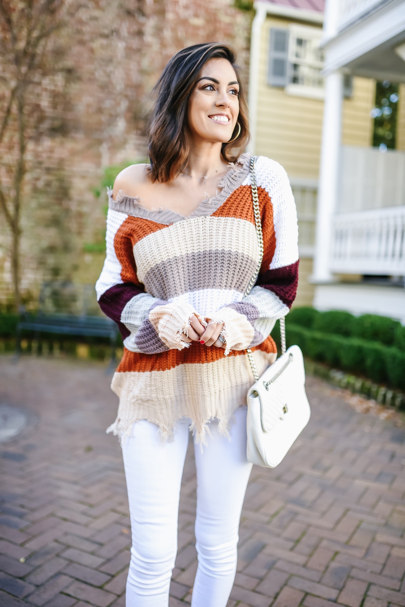 Multi-Colored Striped Sweater - STYLETHEGIRL