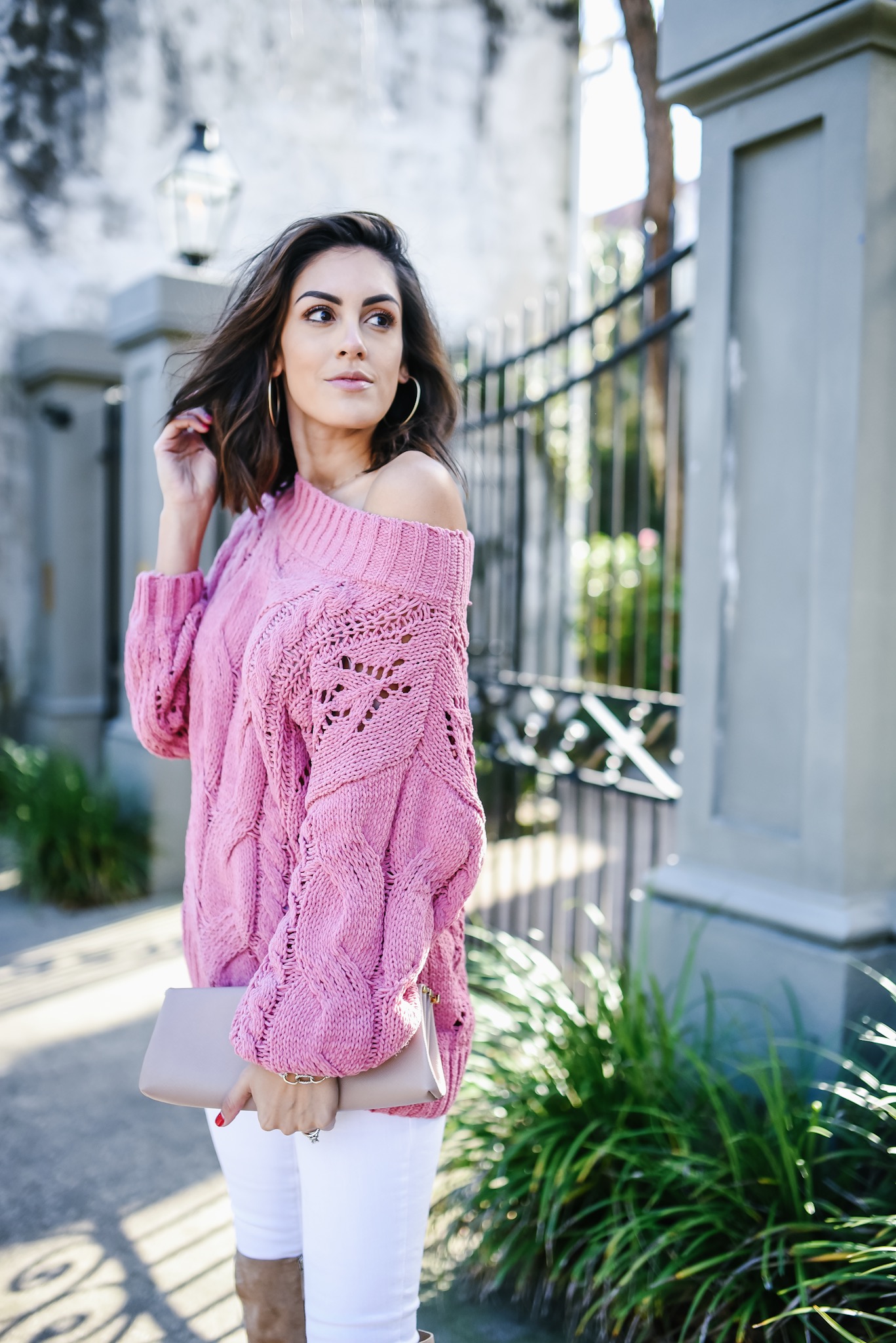 The Pink Off The Shoulder Sweater You NEED For Under $50 - STYLETHEGIRL