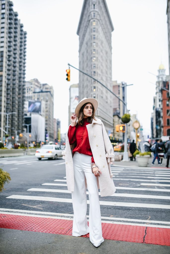 3 Ways On How To Rock The White Wide Leg Pant Trend In Winter - STYLETHEGIRL